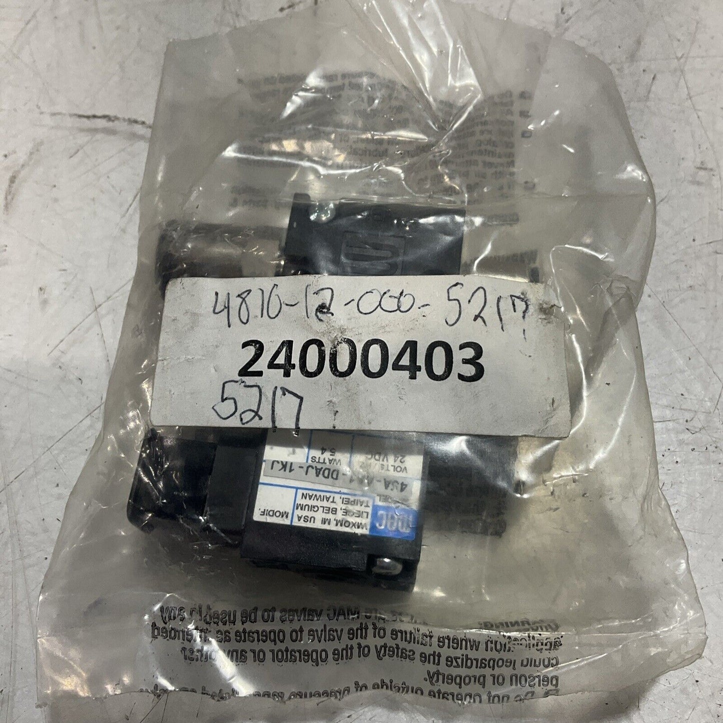 MAC 45A-AA1-DDAJ-1KJ SOLENOID VALVE U3S