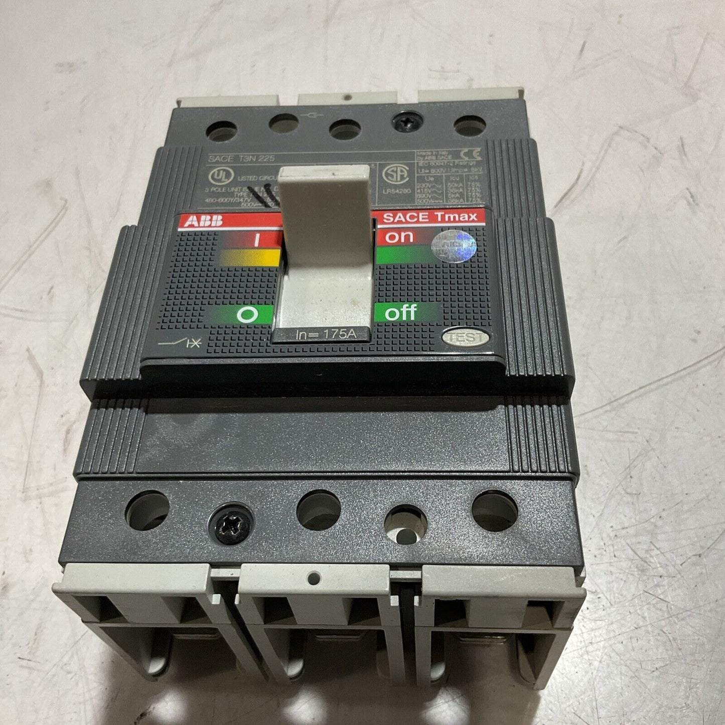 ABB SACE T3N225 SACE TMAX 175A CIRCUIT BREAKER U3S