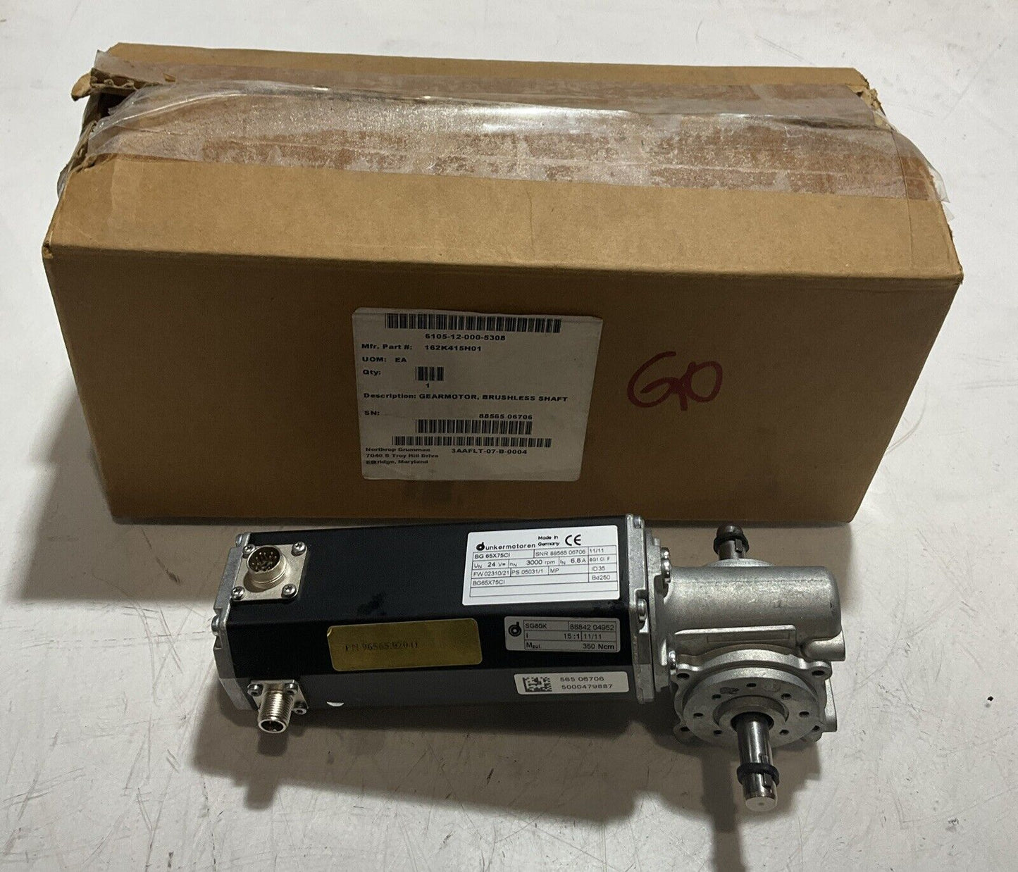 DUNKERMOTOREN BG 65X75CI GEAR-MOTOR BRUSHLESS SHAFT U3S