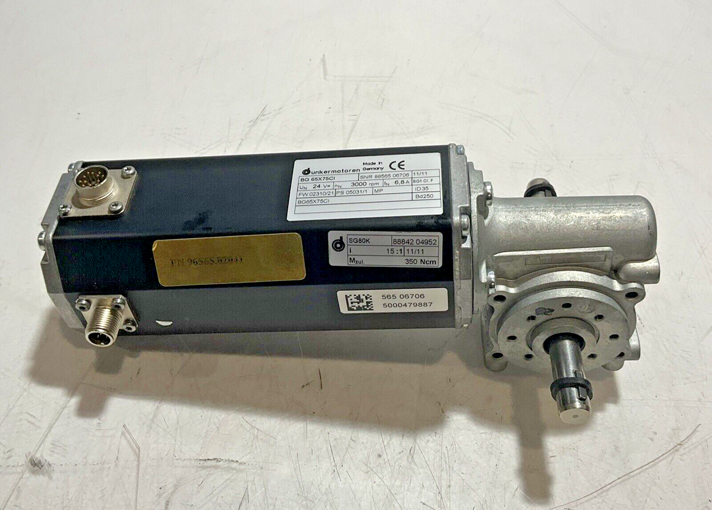 DUNKERMOTOREN BG 65X75CI GEAR-MOTOR BRUSHLESS SHAFT U3S