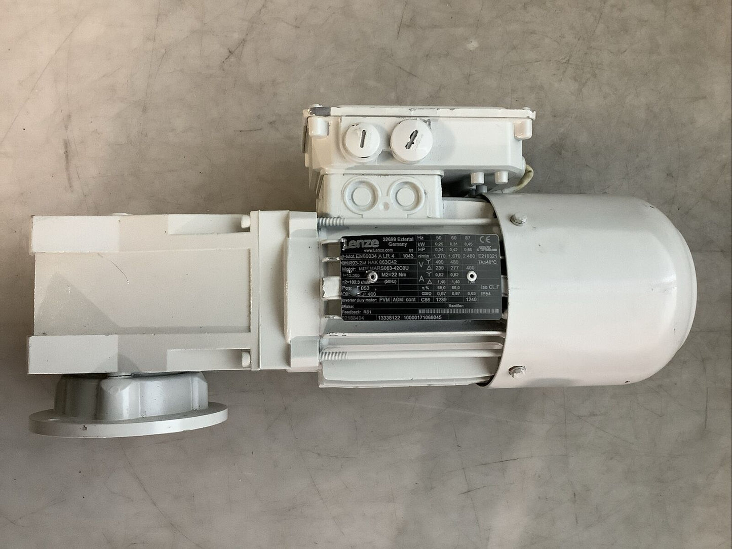 LENZE EN60034 GKR03-2M HAK 063C42 MDEMARS063-42C0U GEARBOX MOTOR U3S