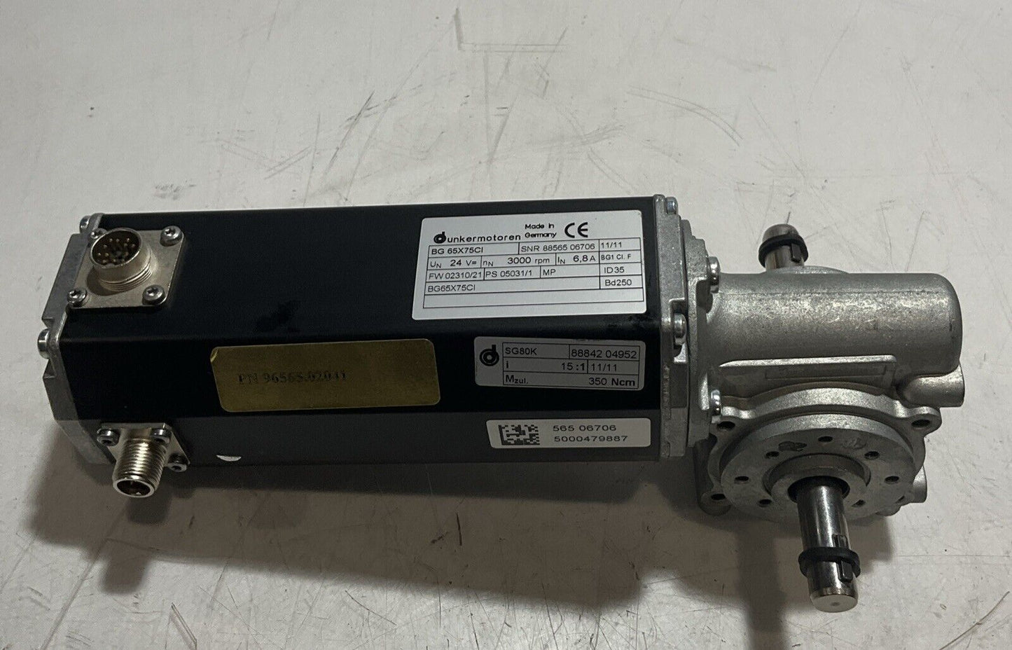 DUNKERMOTOREN BG 65X75CI GEAR-MOTOR BRUSHLESS SHAFT U3S