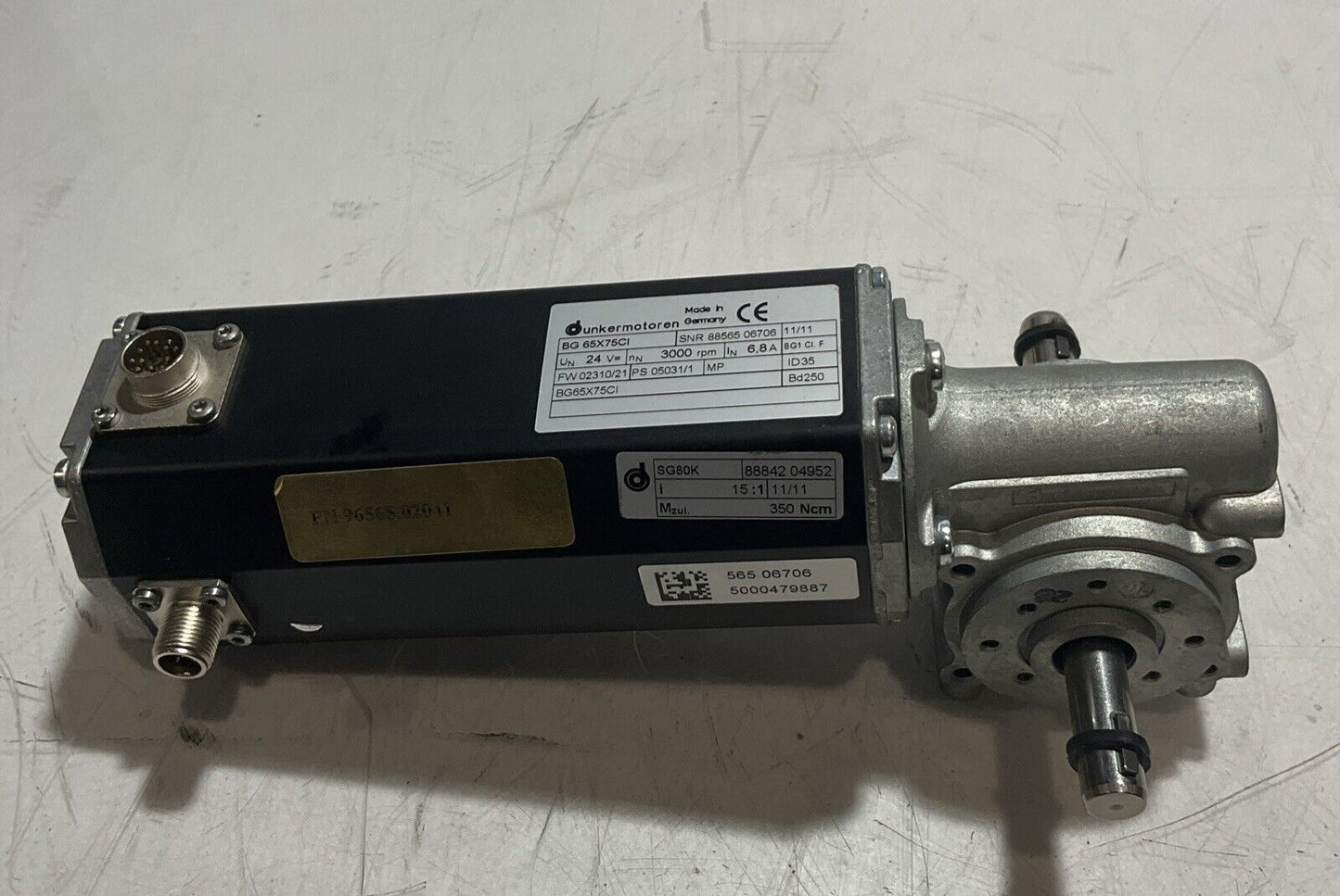 DUNKERMOTOREN BG 65X75CI GEAR-MOTOR BRUSHLESS SHAFT U3S