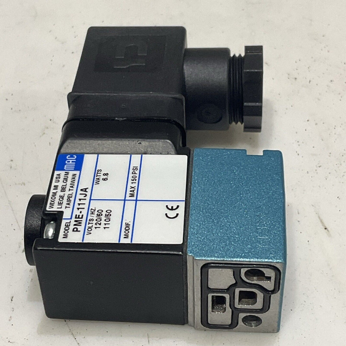 MAC PME-111JA PNEUMATIC SOLENOID VALVE 120/110 V 50/60 HZ 6.8 W U3S