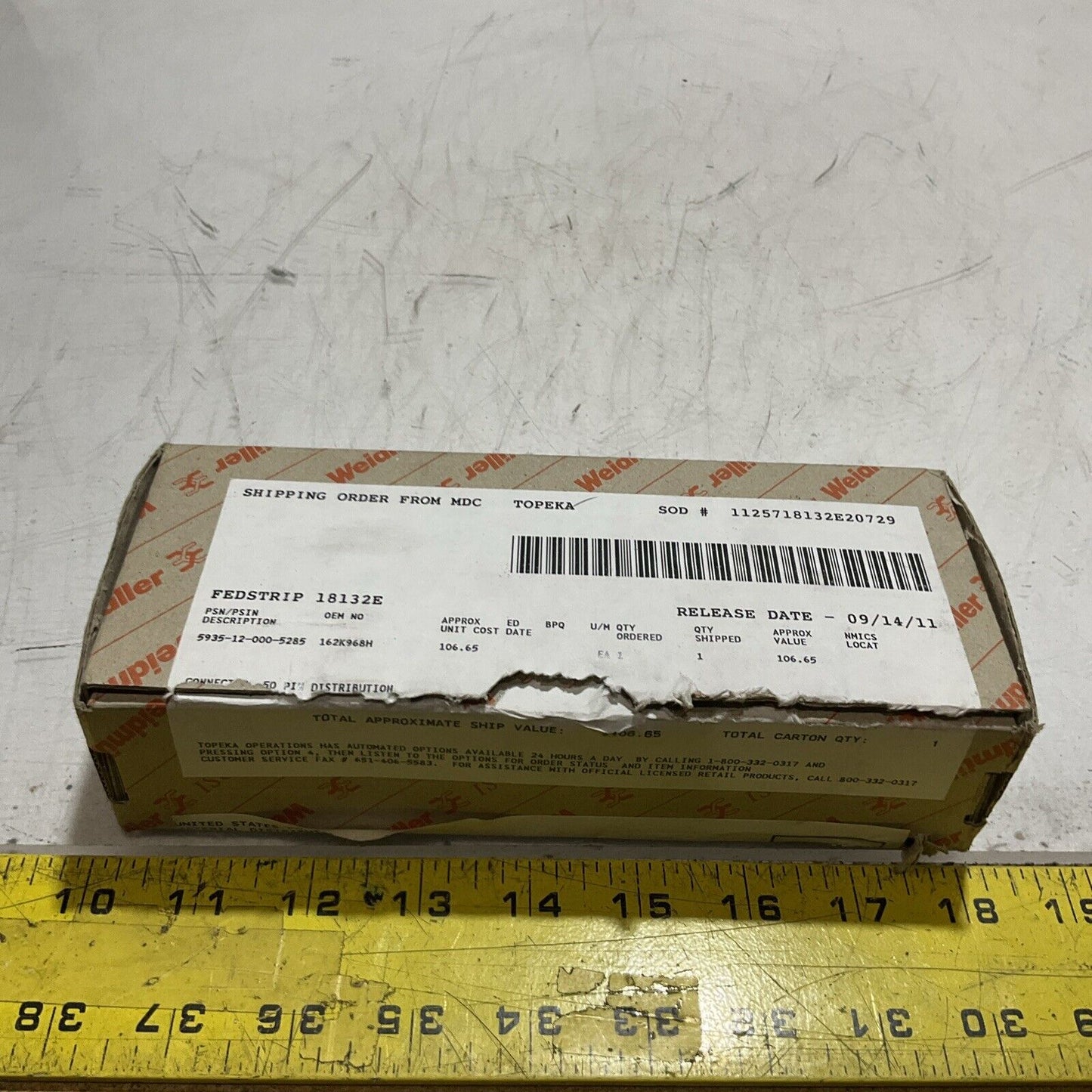 WEIDMULLER 8155640000 RS SD50B UNC LPK2 RSSD 50B/LPK2H TERMINAL BLOCK U3S
