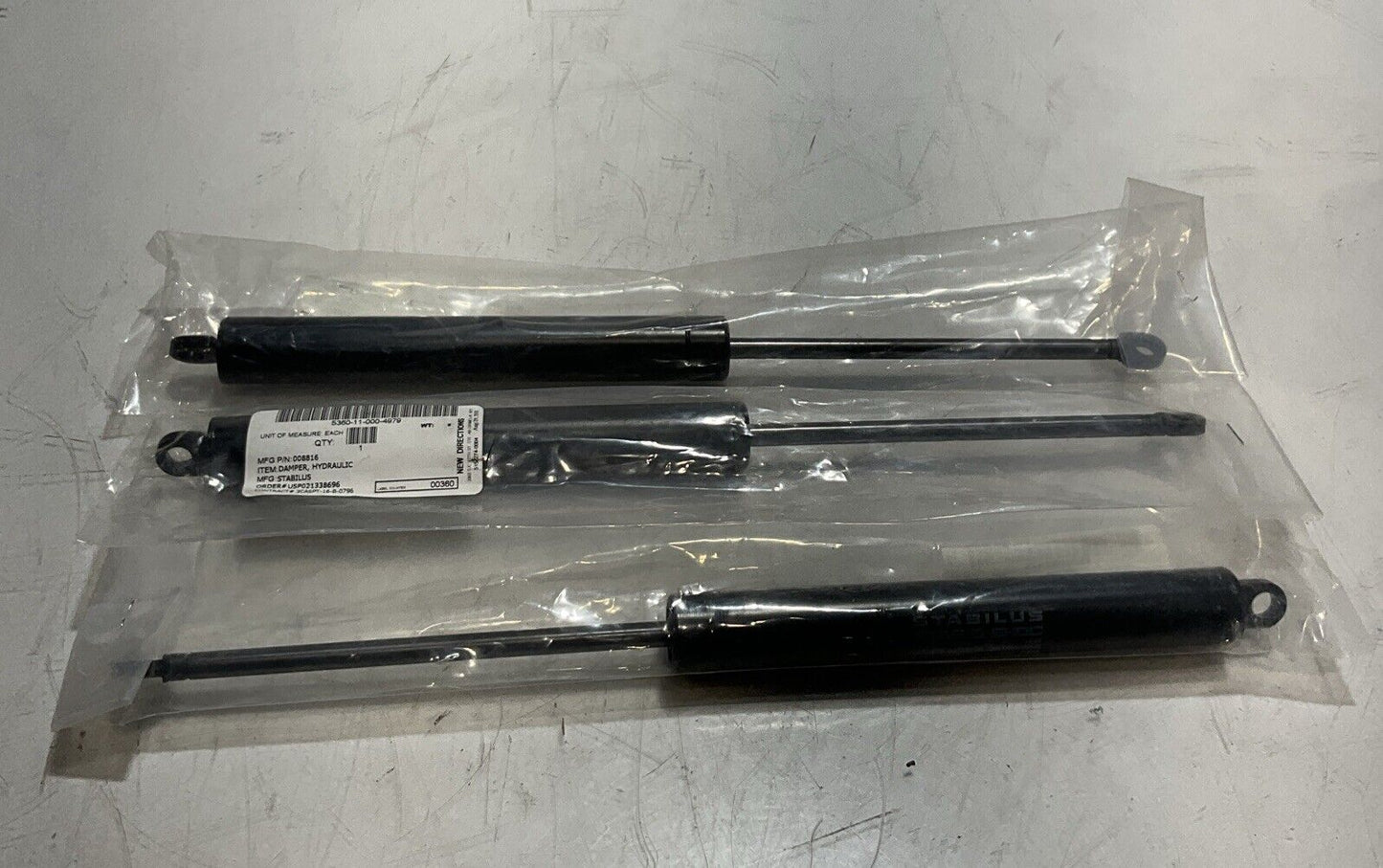 STABILUS STAB-O-SCHOC 008816 0000N 208/18B3 HYDRAULIC DAMPER LOT OF 3 U3S