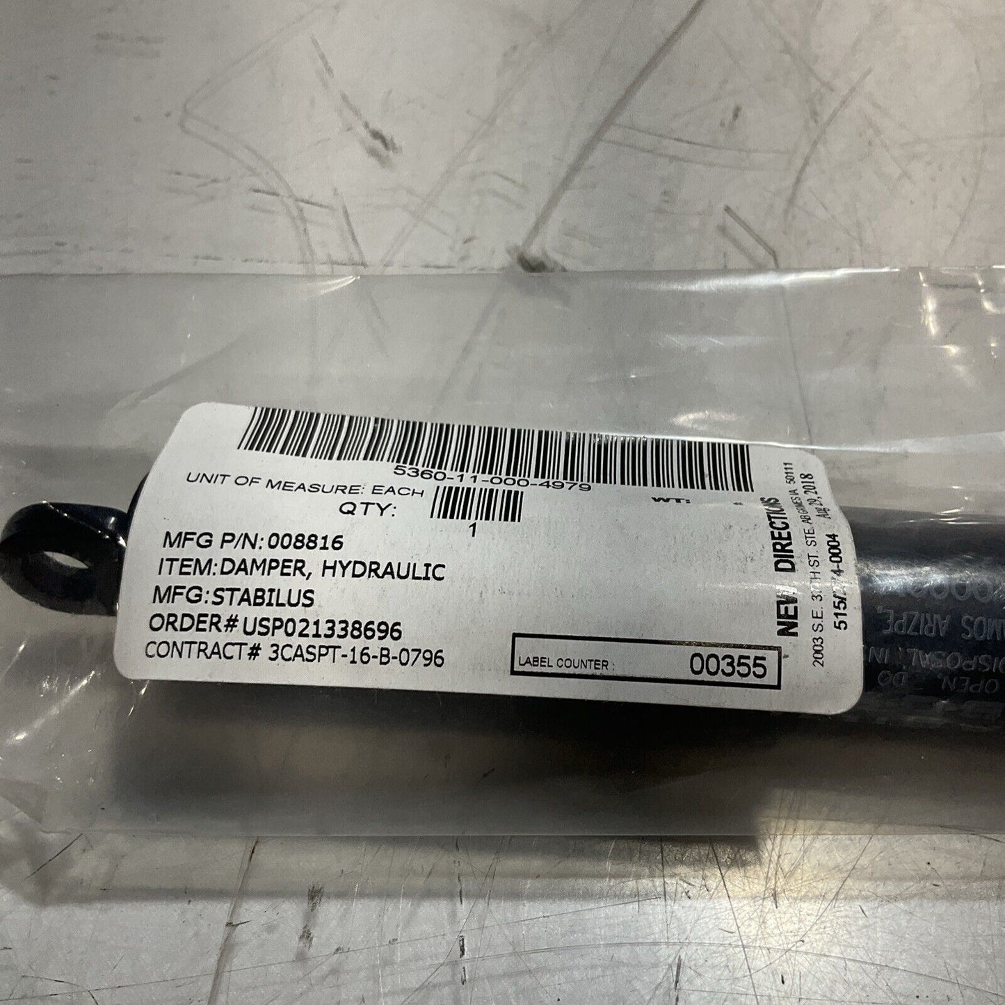 STABILUS STAB-O-SCHOC 008816 0000N 208/18B3 HYDRAULIC DAMPER LOT OF 3 U3S