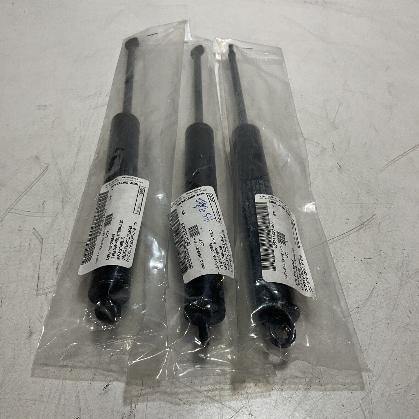 STABILUS STAB-O-SCHOC 008816 0000N 208/18B3 HYDRAULIC DAMPER LOT OF 3 U3S