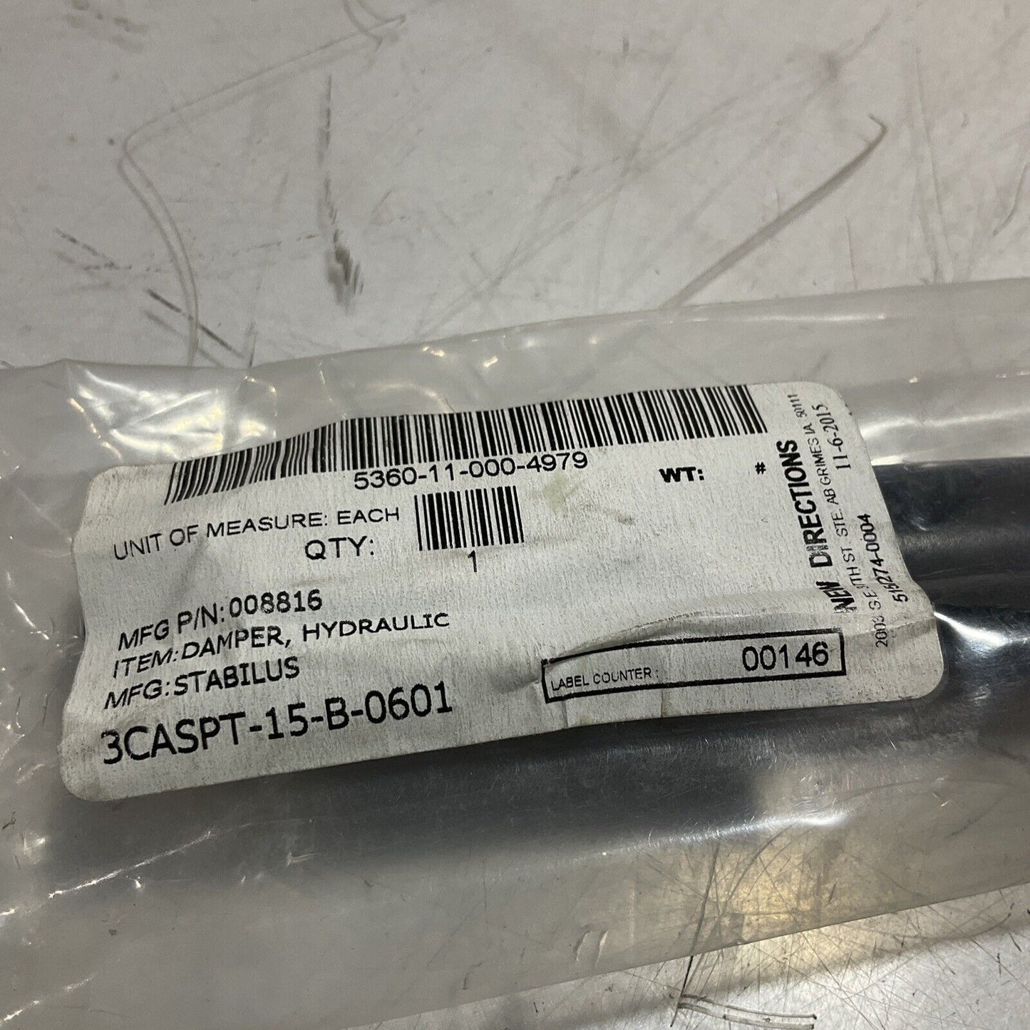 STABILUS STAB-O-SCHOC 008816000N 262/15A5 HYDRAULIC DAMPER LOT OF 4 U3S