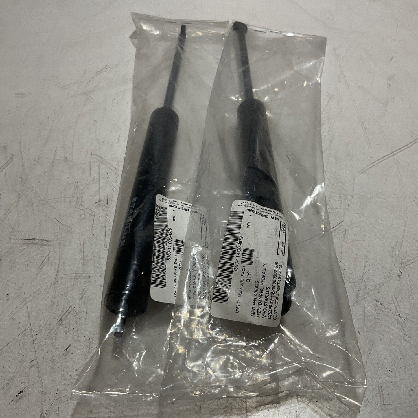 STABILUS STAB-0-SCHOC 0088160000N O56/21A3 HYDRAULIC DAMPER LOT OF 2 U3S