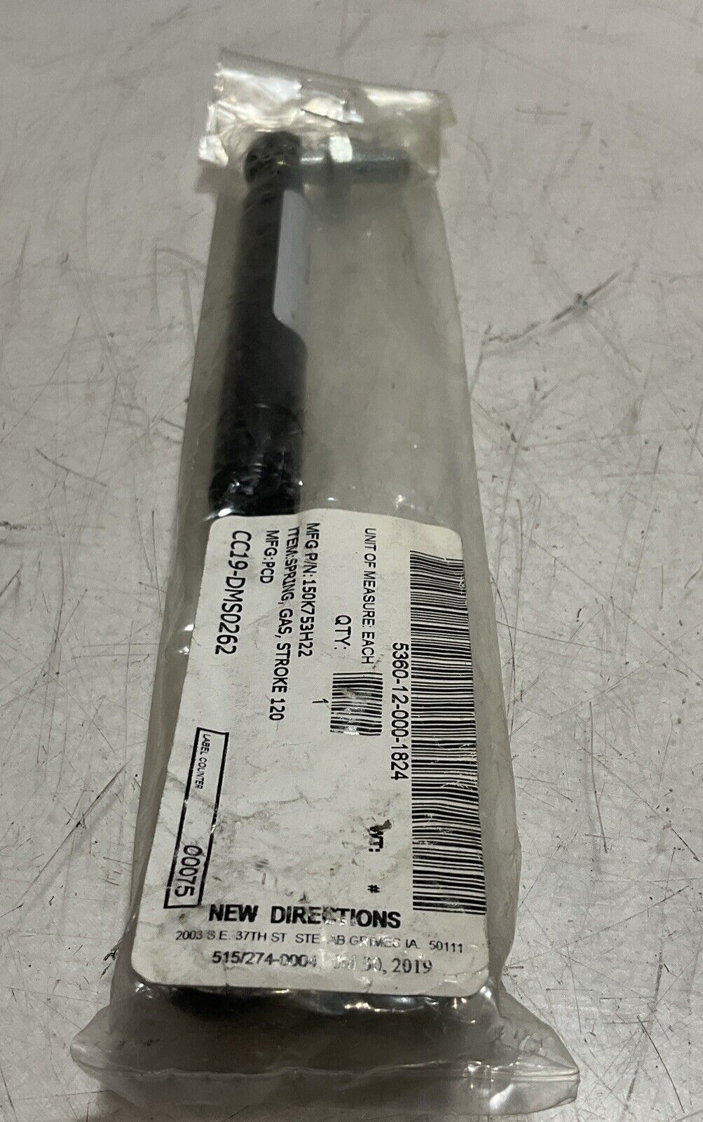 IGS VOLUMELINE 66U057151ZZ0050 30/19 SPRING GAS STROKE 120 10LBS LOT OF 2 U3S