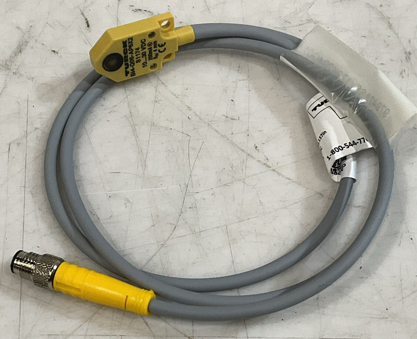 TURCK BI4-Q06-AP6X2 S1174 FLAT INDUCTIVE SENSOR ASSEMBLY U3S