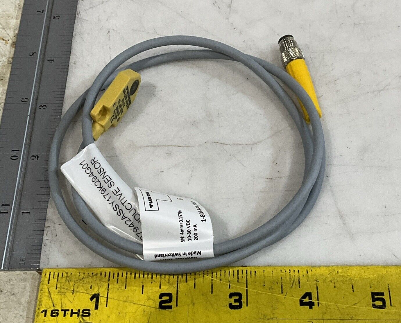 TURCK BI4-Q06-AP6X2 S1174 FLAT INDUCTIVE SENSOR ASSEMBLY U3S