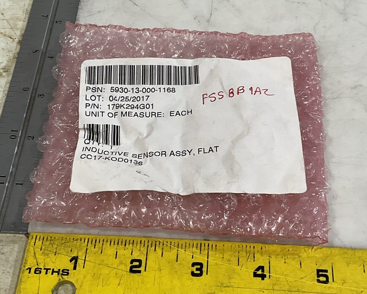 TURCK BI4-Q06-AP6X2 S1174 FLAT INDUCTIVE SENSOR ASSEMBLY U3S