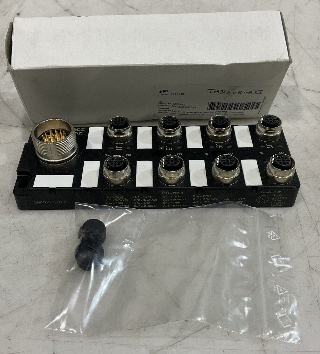 TURCK 8MB12Z-5-CS19 8028572 ACTUATOR AND SENSOR JUNCTION BOX U3S