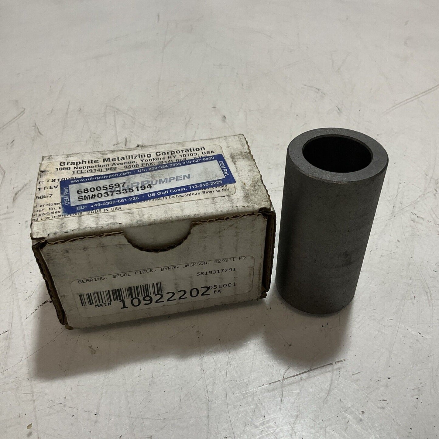 GRAPHALLOY 68005597 SM#037335194 BEARINGS SPOOL PIECE BYRON JACKSON 620831 554