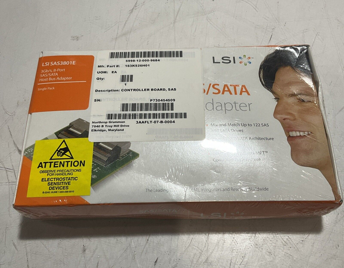 LSI SAS3801E SAS/SATA HOST BUST ADAPTER CONTROLLER CIRCUIT BOARD U3S
