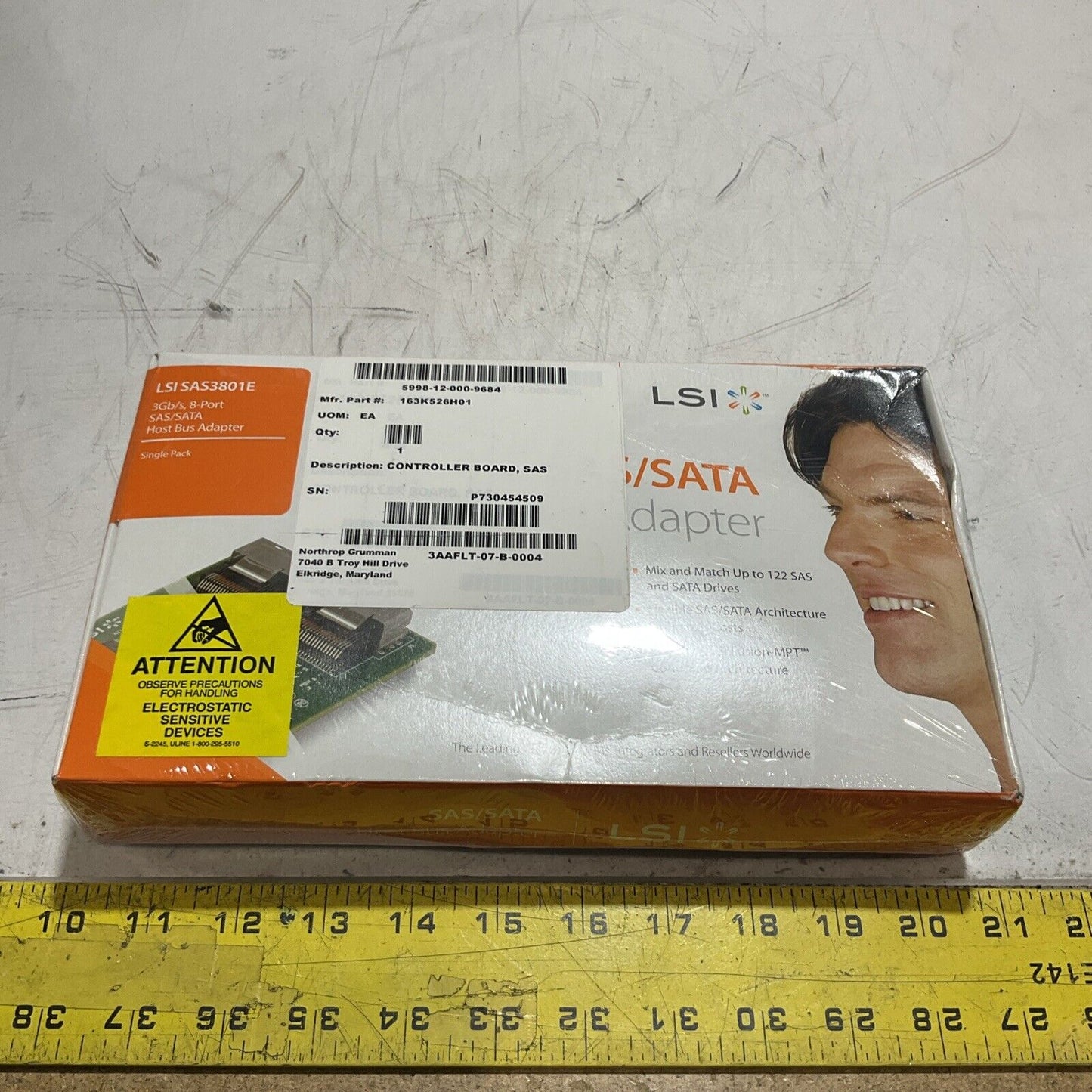 LSI SAS3801E SAS/SATA HOST BUST ADAPTER CONTROLLER CIRCUIT BOARD U3S