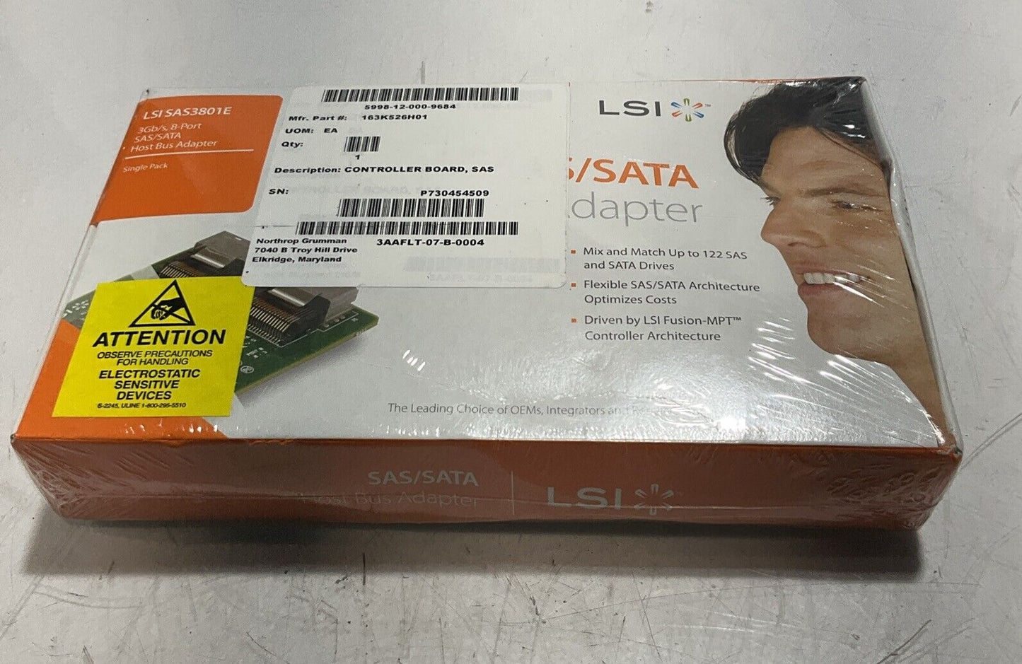 LSI SAS3801E SAS/SATA HOST BUST ADAPTER CONTROLLER CIRCUIT BOARD U3S
