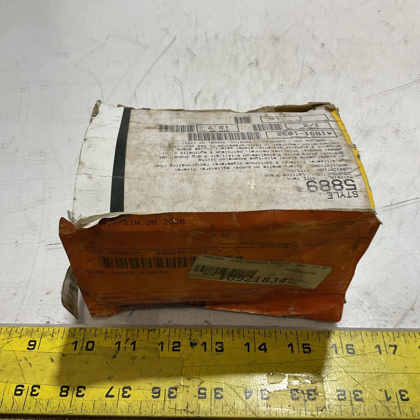 GARLOCK 5889 COMPRESSION PACKINGS 554