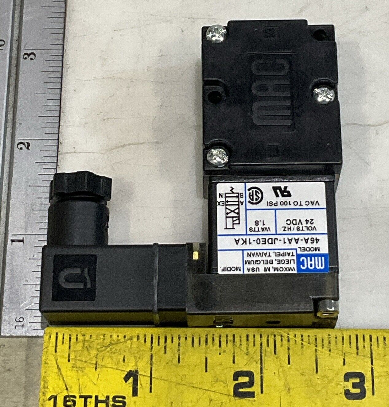 MAC 46A-AA1-JDE0-1KA PNEUMATIC SOLENOID VALVE 24VDC 1.8W U3S
