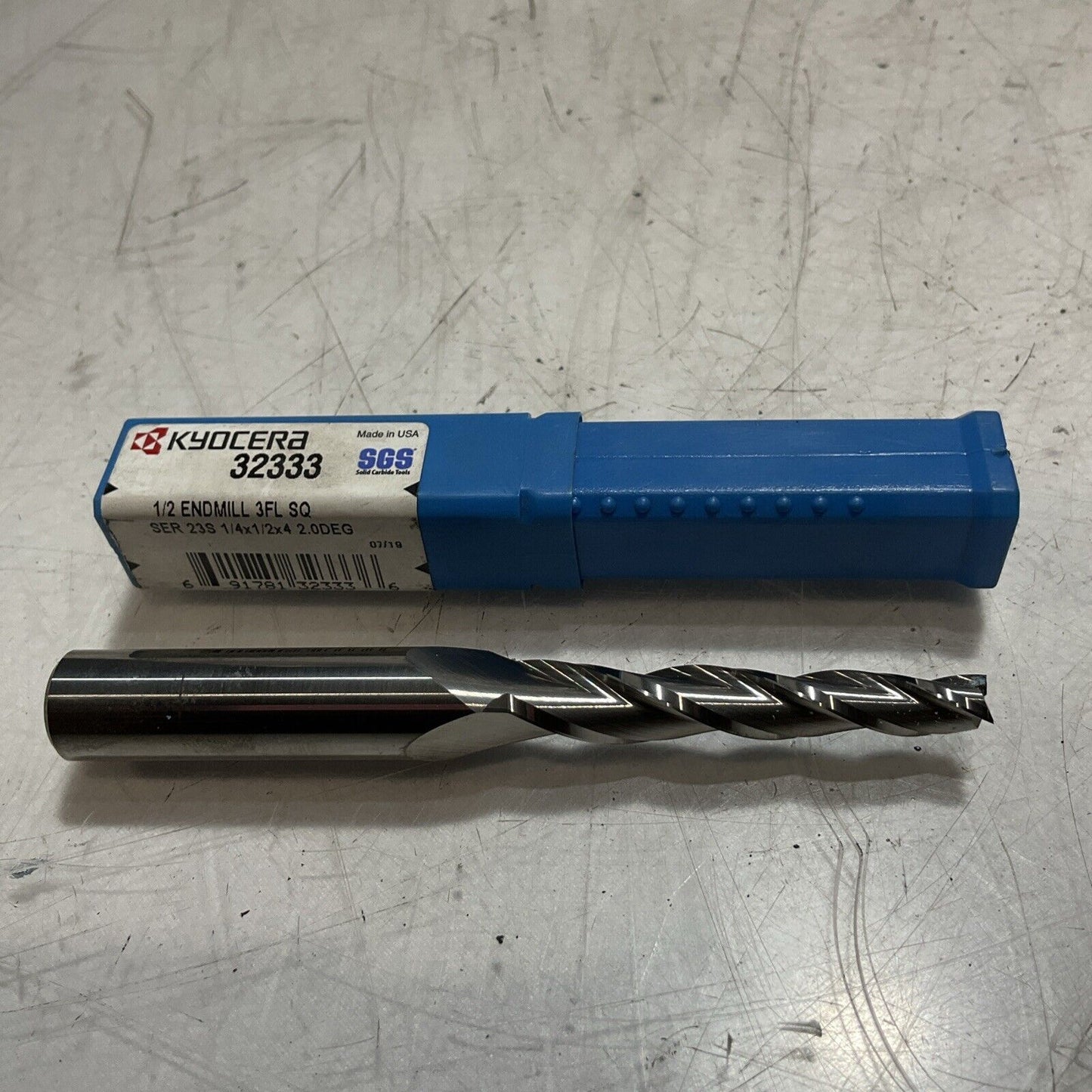 KYOCERA 32333 1/2 ENDMILL TAPERED SQUARE SER 23S D3M