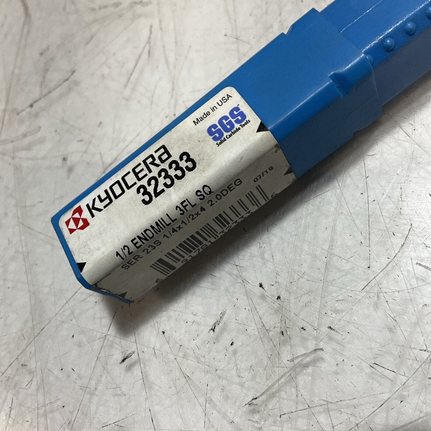 KYOCERA 32333 1/2 ENDMILL TAPERED SQUARE SER 23S D3M