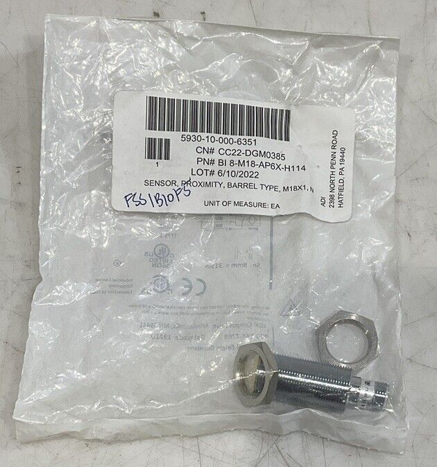 TURCK BI8-M18-AP6X-H1141 46150 PROXIMITY SENSOR U3S