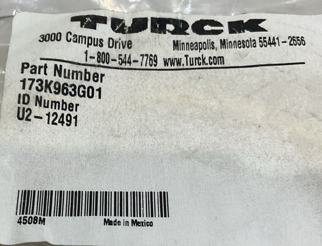 TURCK 173K963G01 U2-12491 RHS JBC:4 W359 CABLE ASSEMBLY U3S