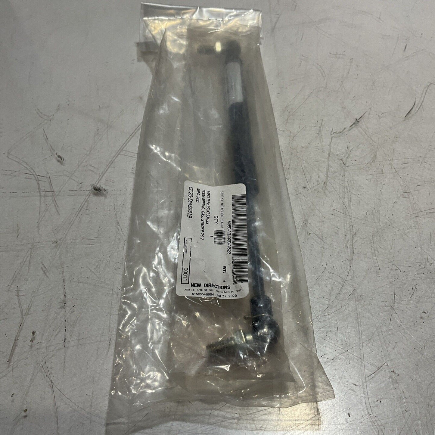 IGS VOLUMELINE 66U076214ZZ0101 30/20HIGH PRESSURE SPRING GAS 22LBS FORCE U3S