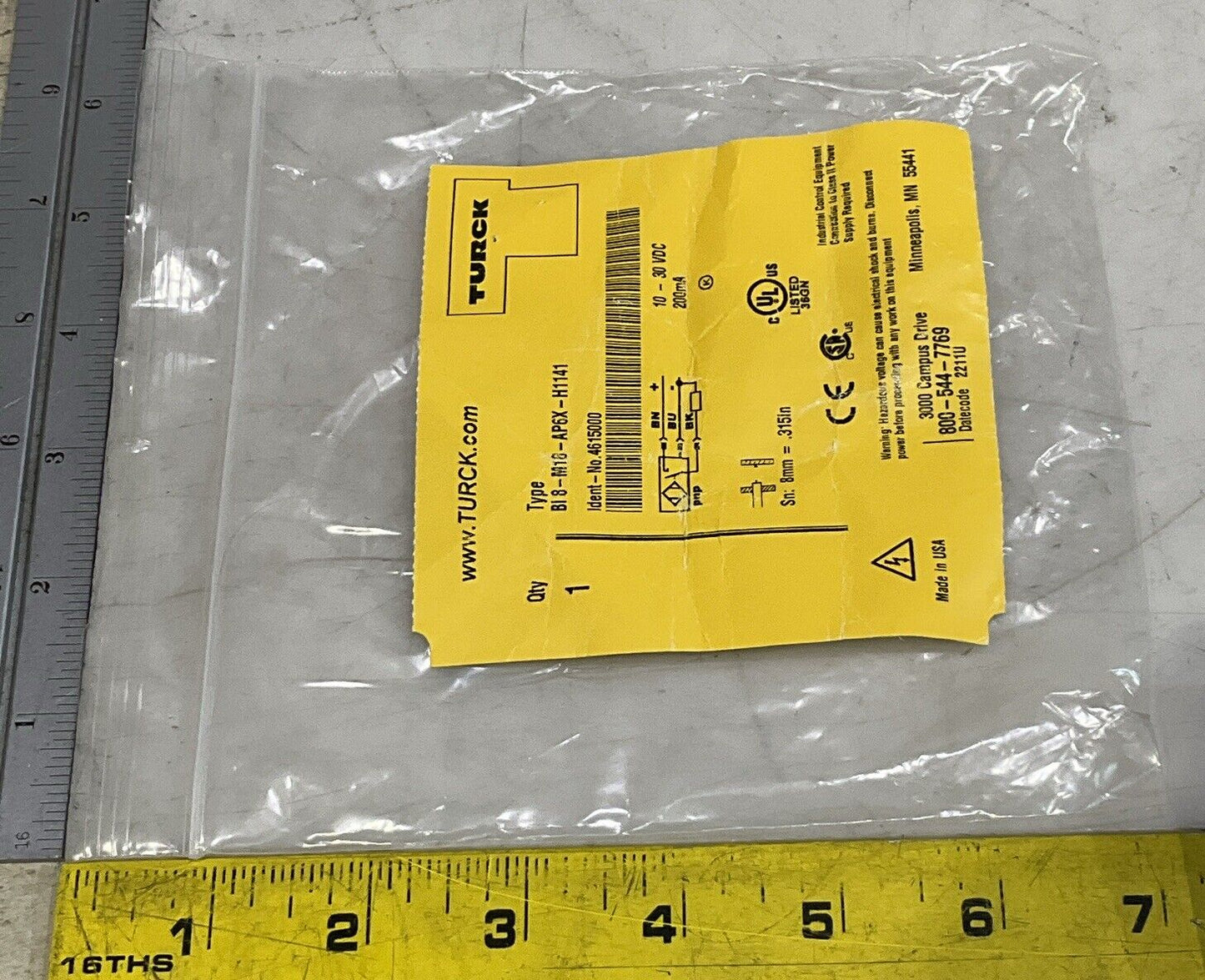 TURCK BI8-M18-AP6X-H1141 PROXIMITY SENSOR U3S