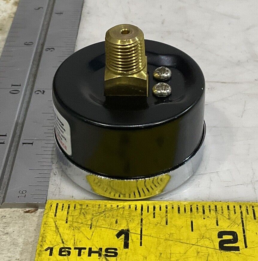 UNIVERSAL COMPANY SAD1501-15 1.5”ST/BR 0-15PSI PRESSURE GAUGE LOT OF 34 U3S