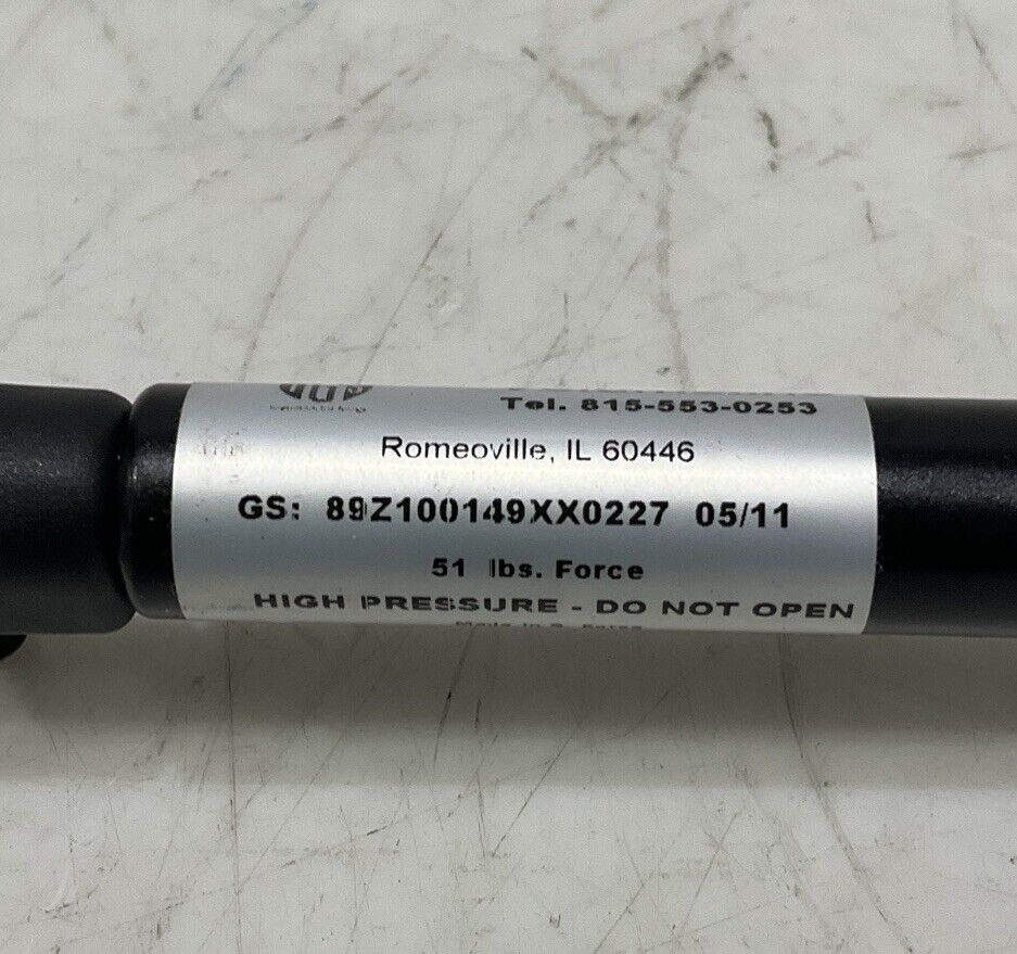IGS VOLUMELINE 89Z100149XX0227 05/11 HIGH PRESSURE GAS SPRING 51 LB U3S