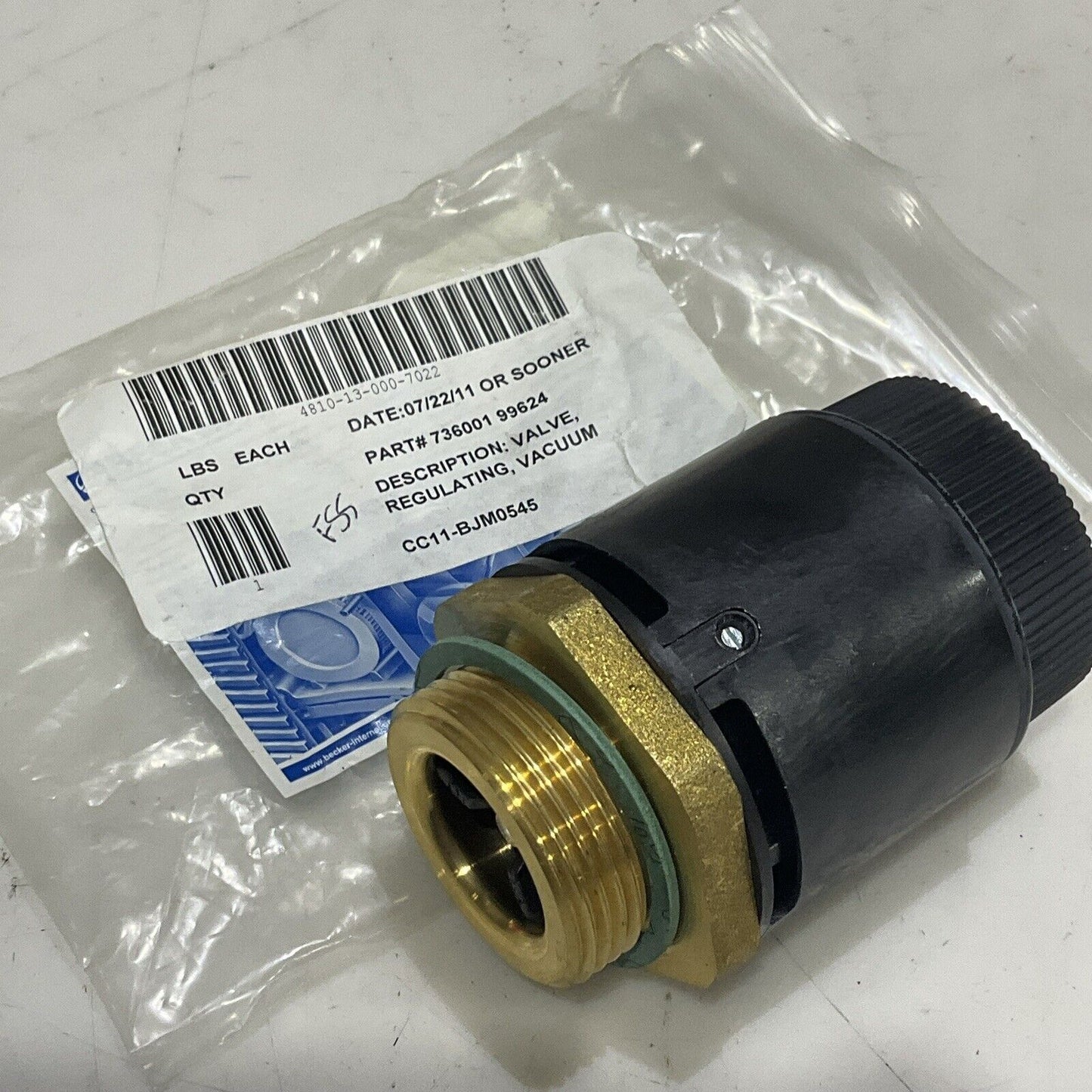 BECKER 73600199624 REGULATING VACUUM VALVE VAK-VENT ST624-0-2 ROT U3S