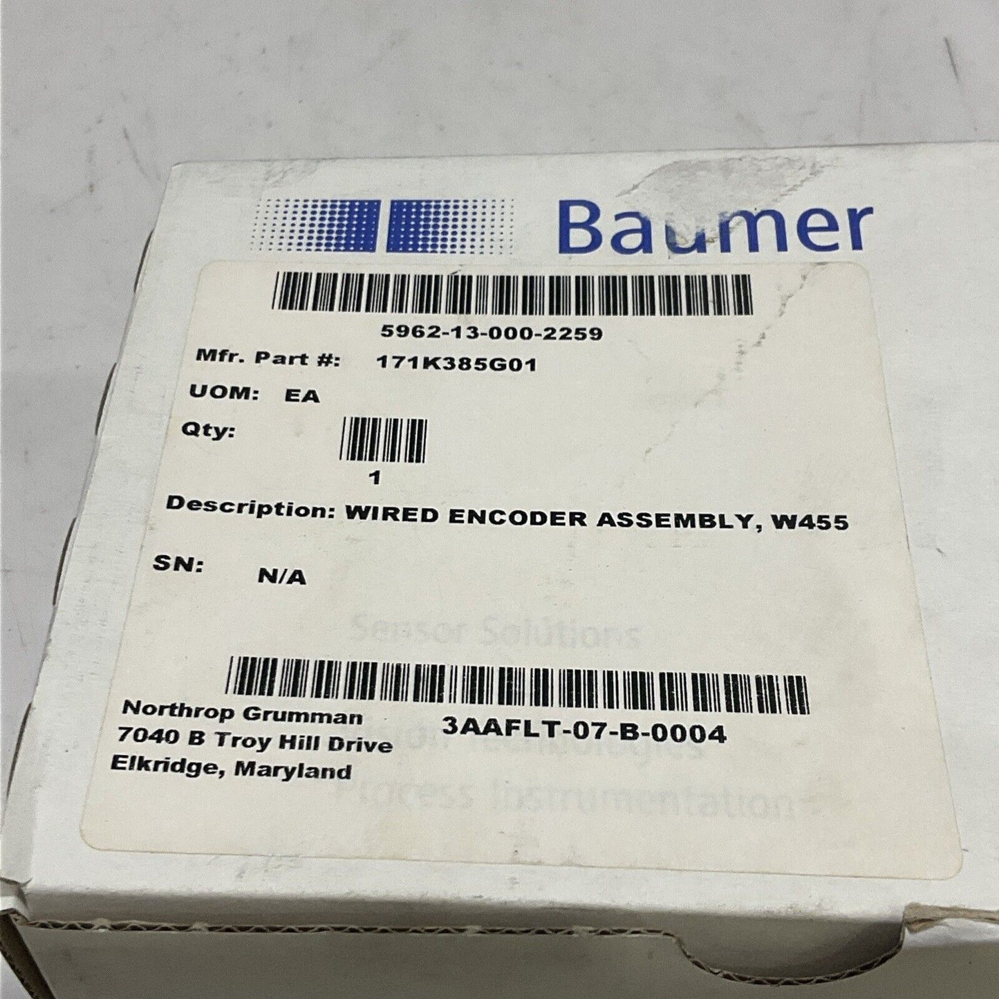 BAUMER BHF 16.05A2000/10600158 CH-8501 INCREMENTAL WIRE ENCODER U3S