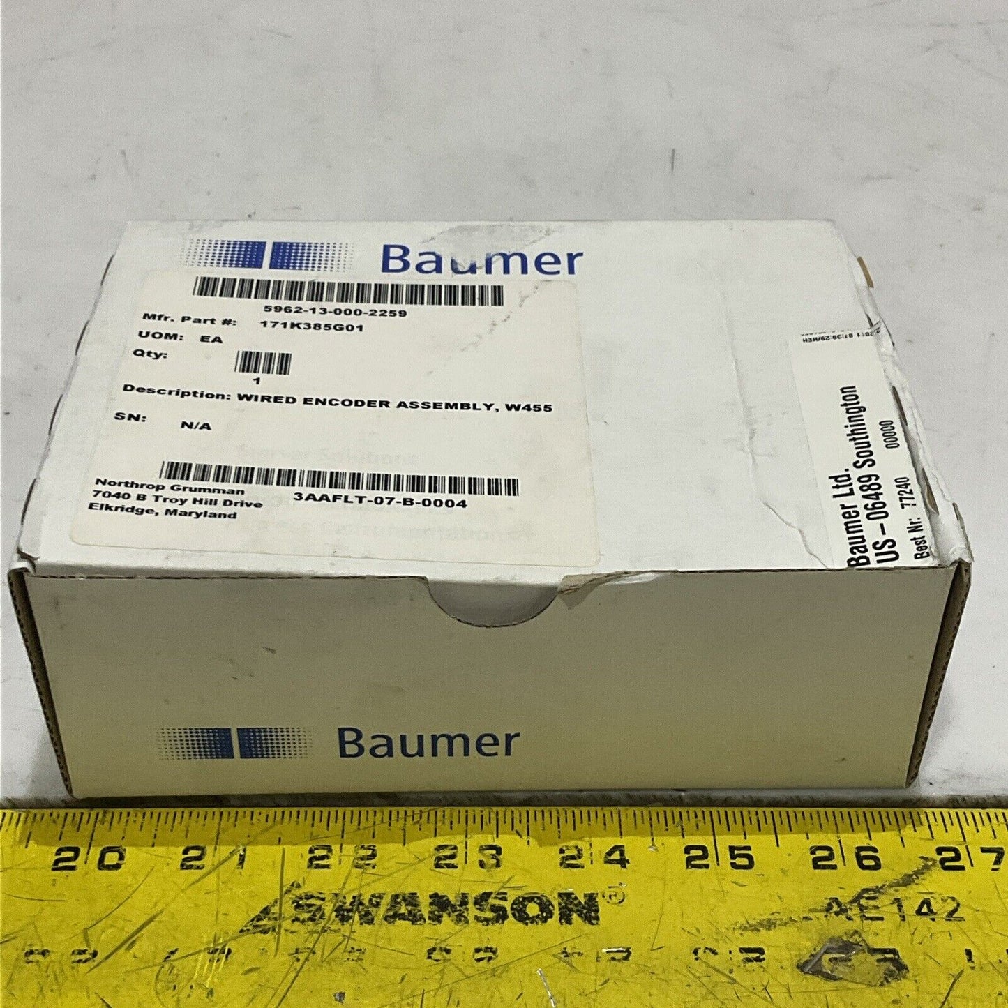 BAUMER BHF 16.05A2000/10600158 CH-8501 INCREMENTAL WIRE ENCODER U3S
