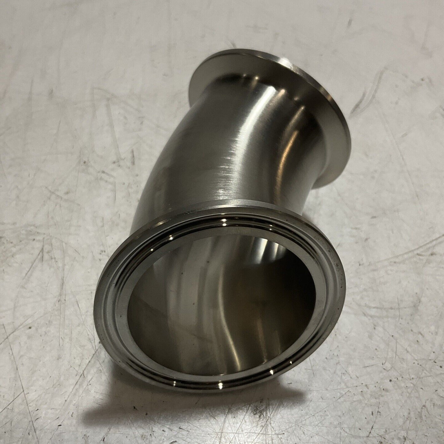 VNE CORPORATION EG2K2 CLAMP FITTING 45 DEGREE STAINLESS ELBOW LOT OF 2 RM6