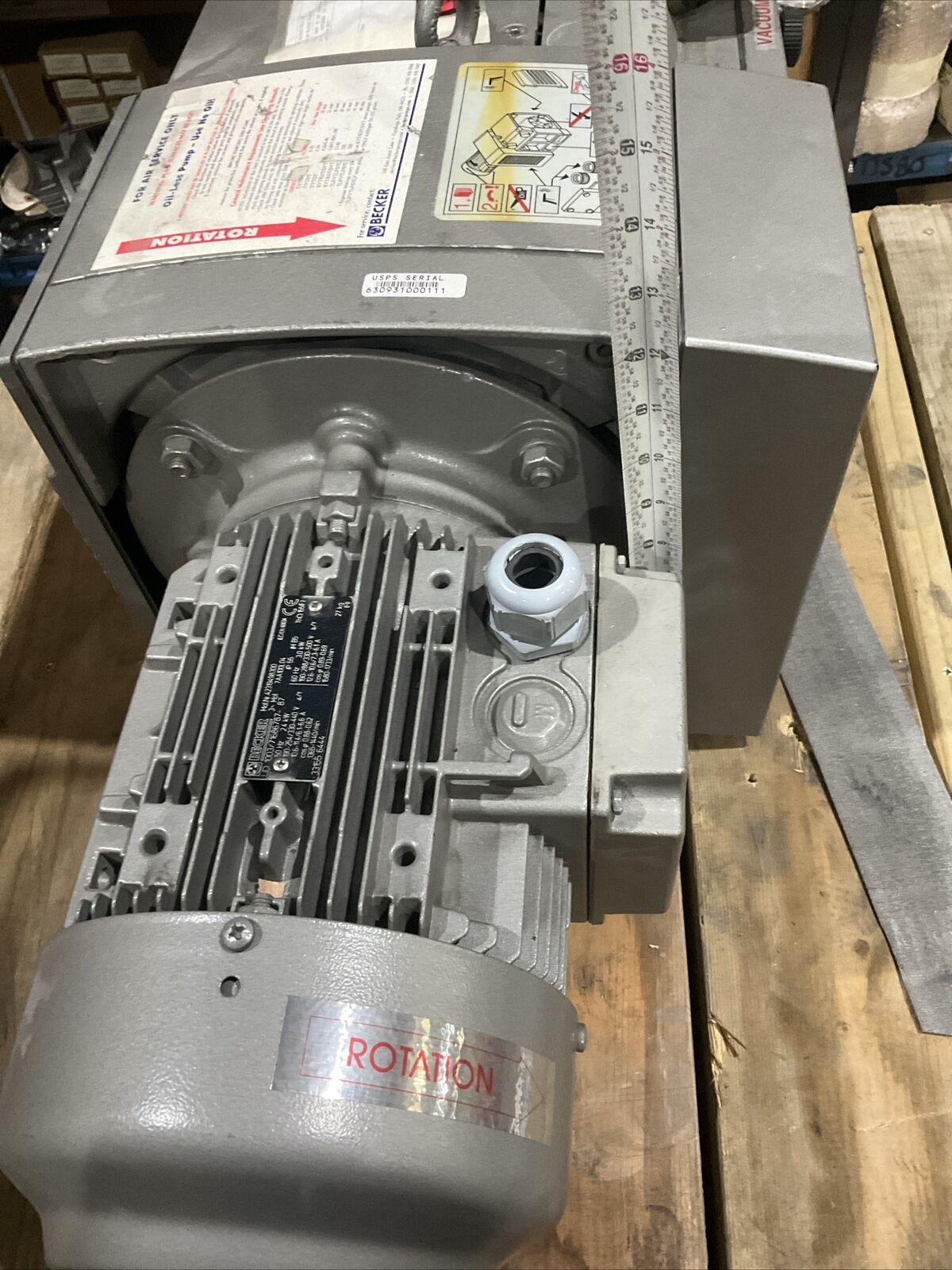 2009 BECKER D2388787 KVT 3.60 VACCUM PUMP 50/60HZ 1420/1715 RPM 1.35/1.70 KW U3S