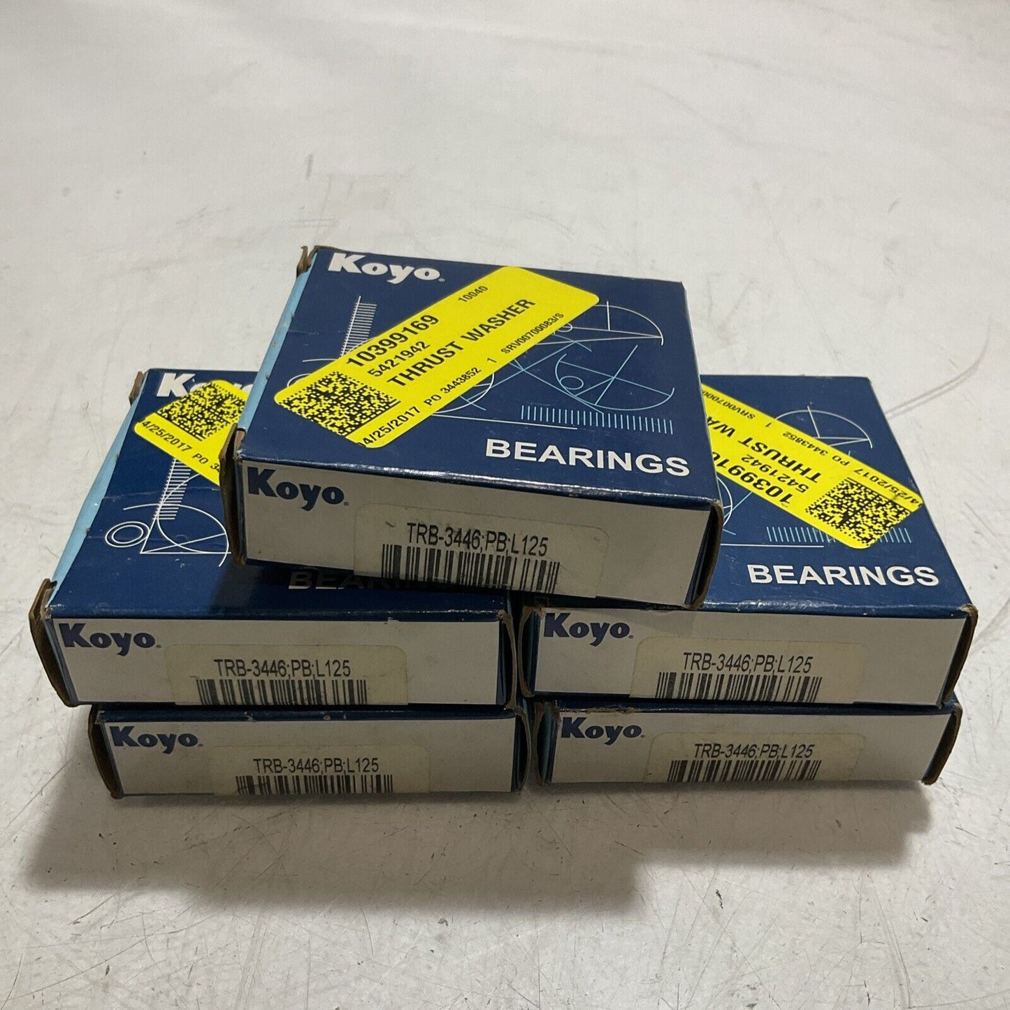 KOYO TRB-3446;PB;L125 THRUST ROLLER BEARINGS LOT OF 5 U3S