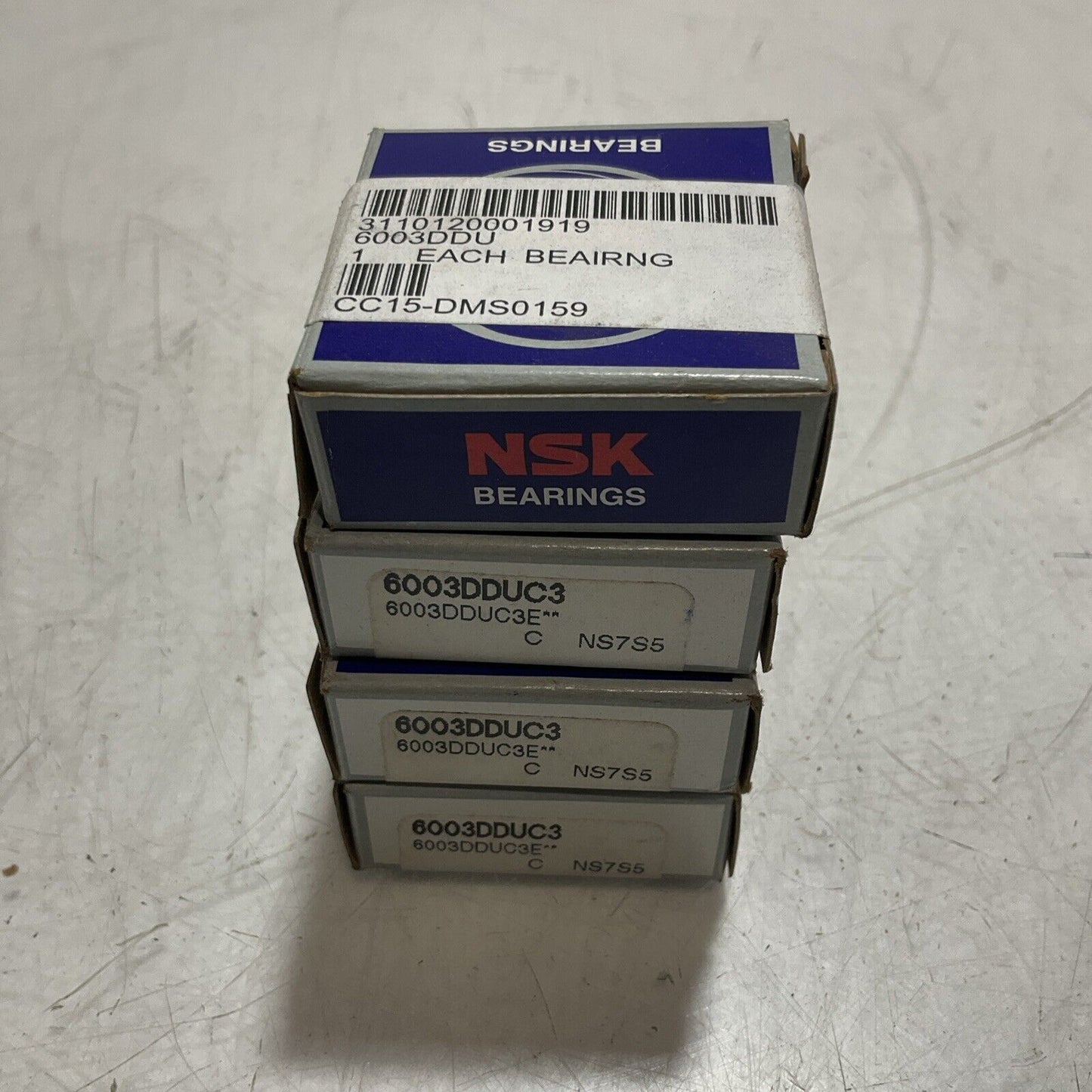 NSK 6003DDUC3 DEEP GROOVE BEARINGS LOT OF 4 U3S