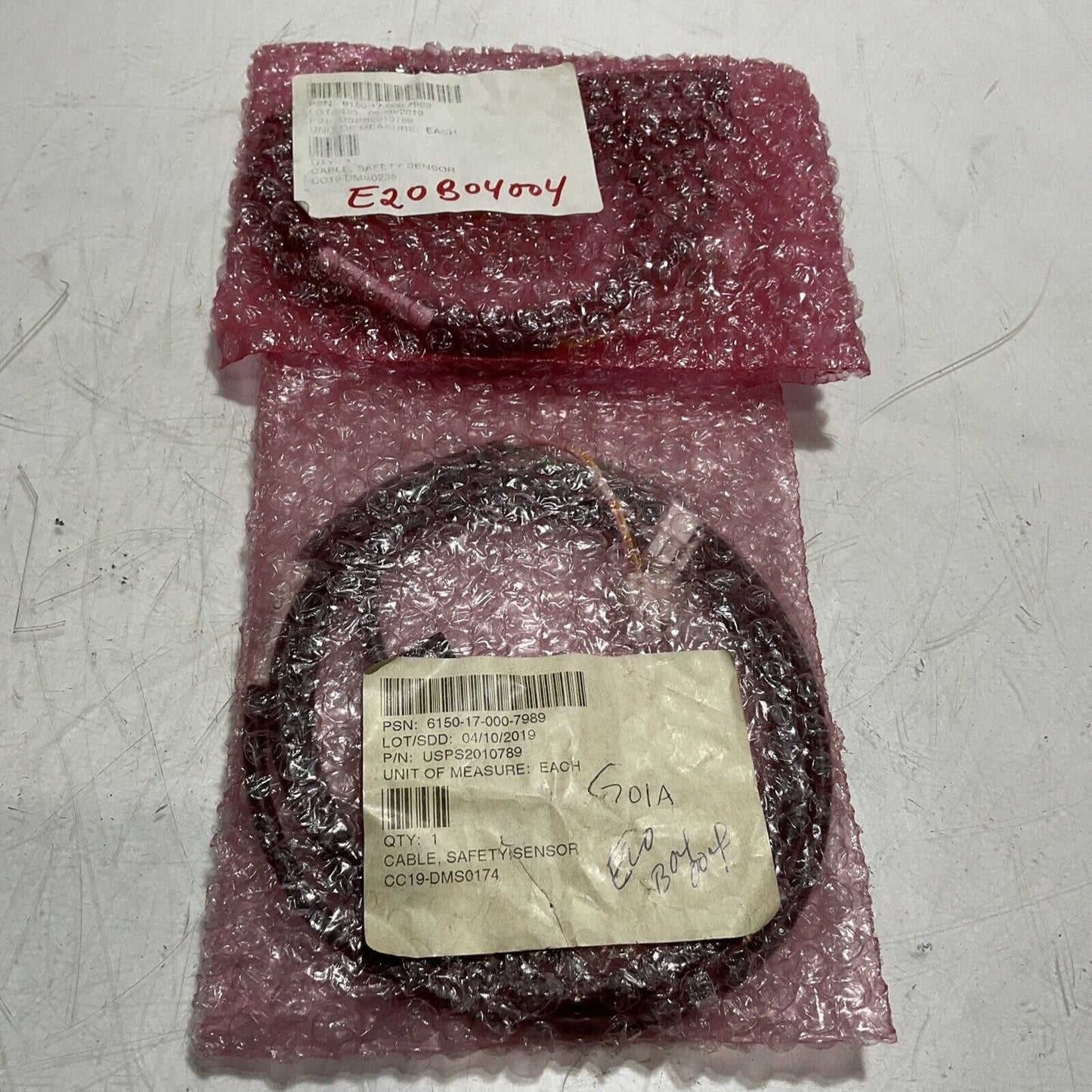 SCHMERSAL BNS36-02/10Z-R3,OM SAFETY SENSOR CABLE LOT OF 2 U3S