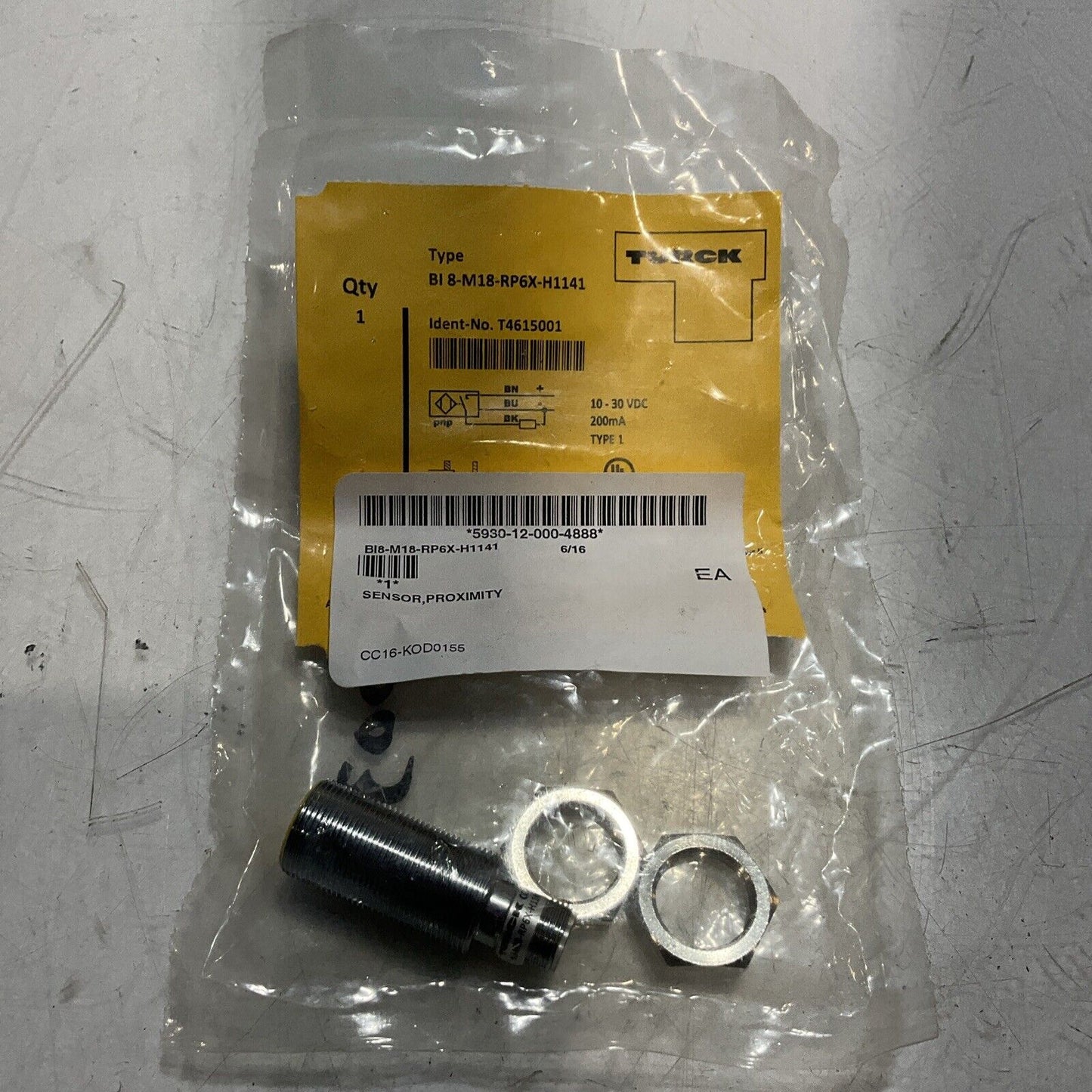 TURCK BI8-M18-RP6X-H1141 PROXIMITY SENSOR U3S