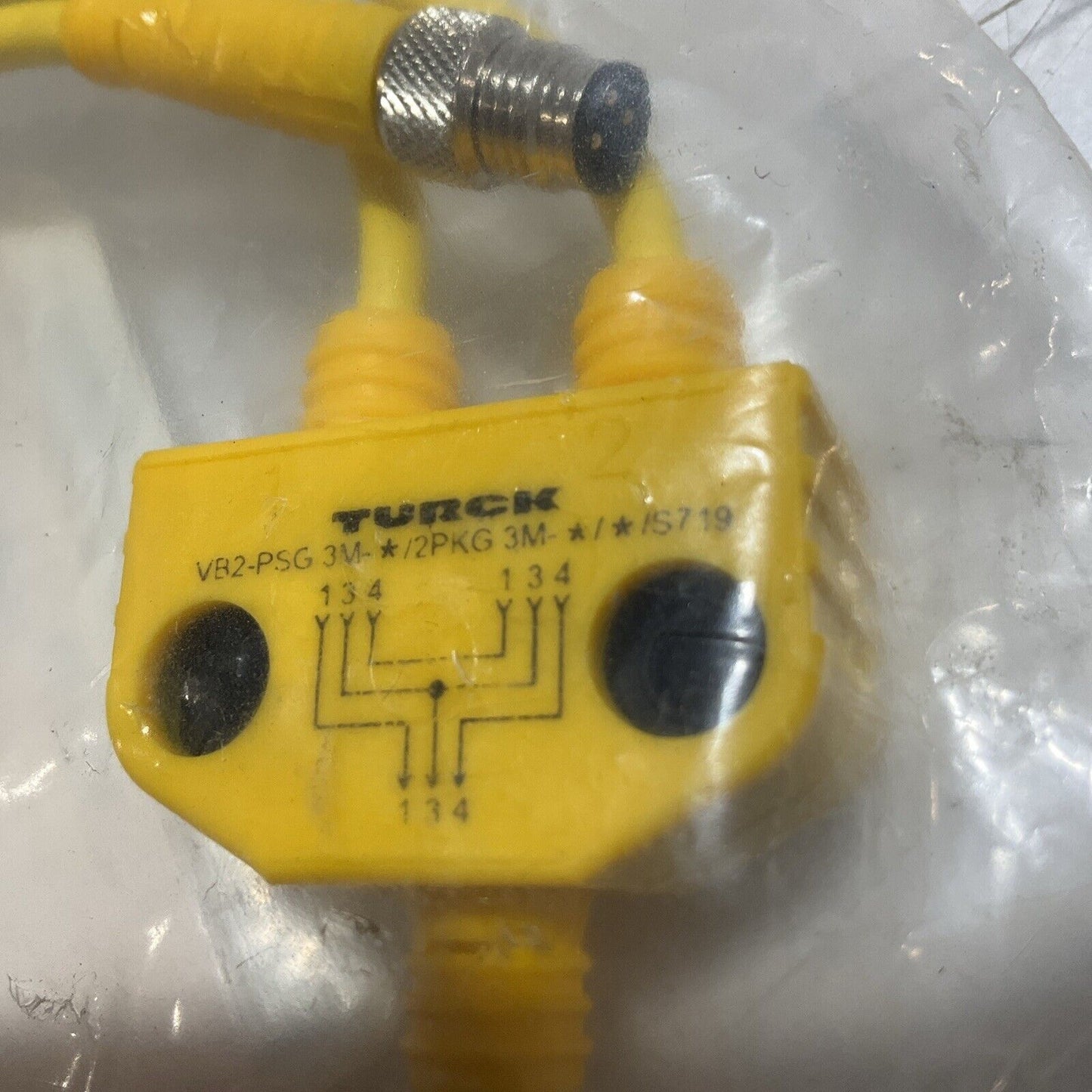 TURCK VB2-PSG3M-0.4/2PK3M-0.2/0.2/S719 CABLE ASSEMBLY LOT OF 2 U3S