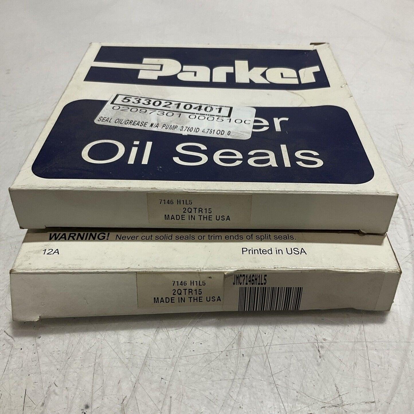 PARKER 2QTR15 CLIPPER OIL SEAL LOT OF 2 U3S