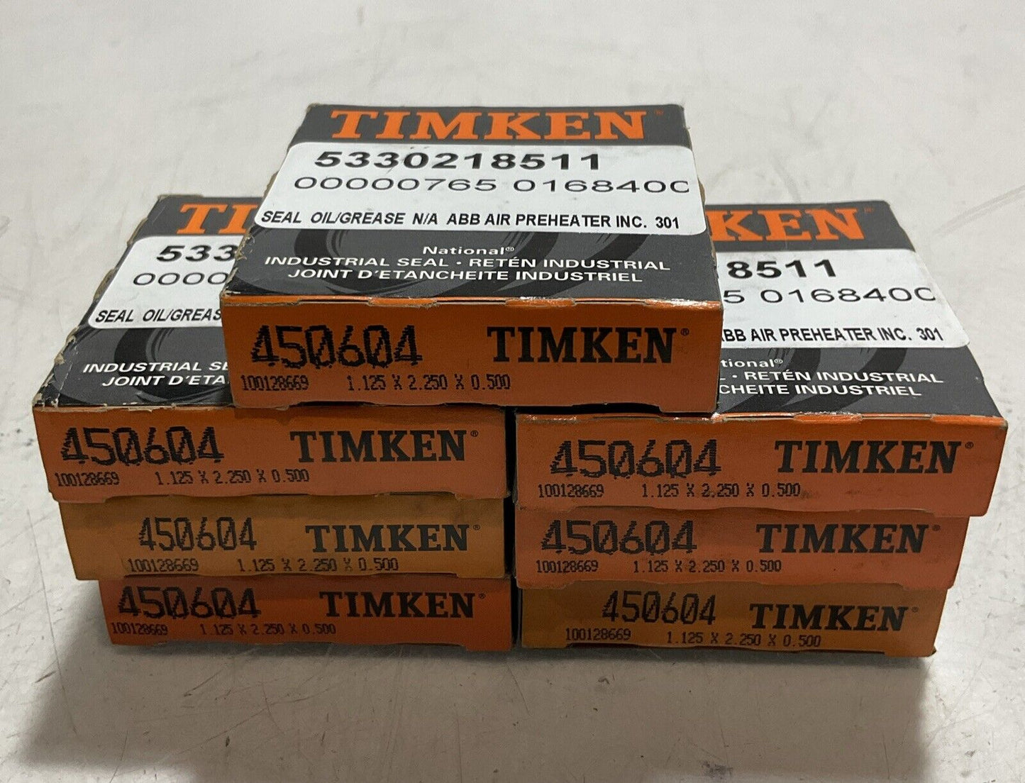 TIMKEN 450604 INDUSTRIAL OIL SEAL LOT OF 7 U3S
