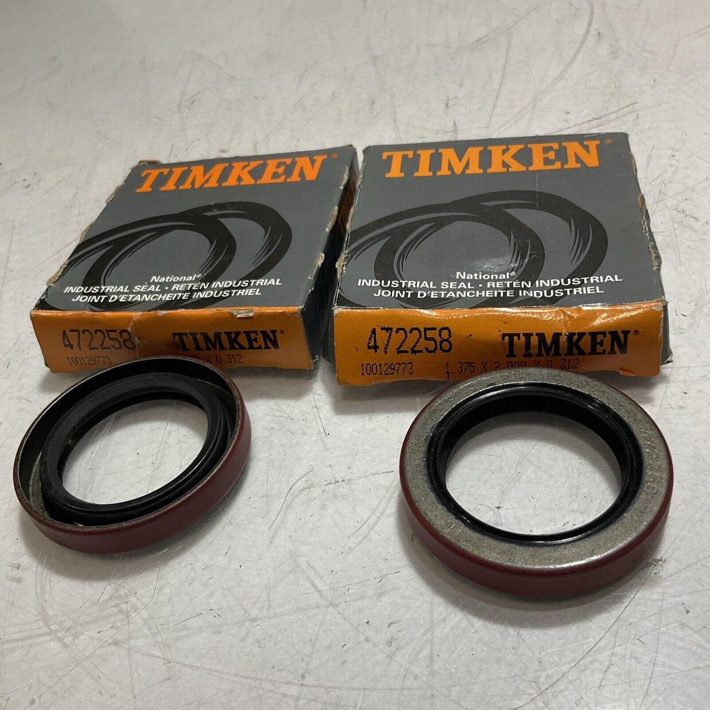 TIMKEN 472258 DIFFERENTIAL PINION OIL SEAL LOT OF 2 U3S