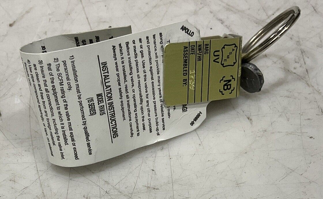 APOLLO RVA5 15-112 1/4 NPT RELIEF VALVE U3S
