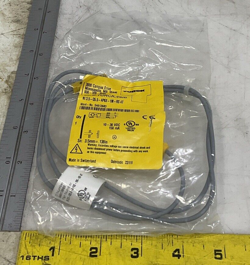 TURCK NI 3.5-Q5.5-AP6X-1M-RS 4T INDUCTIVE SENSOR SWITCH U3S