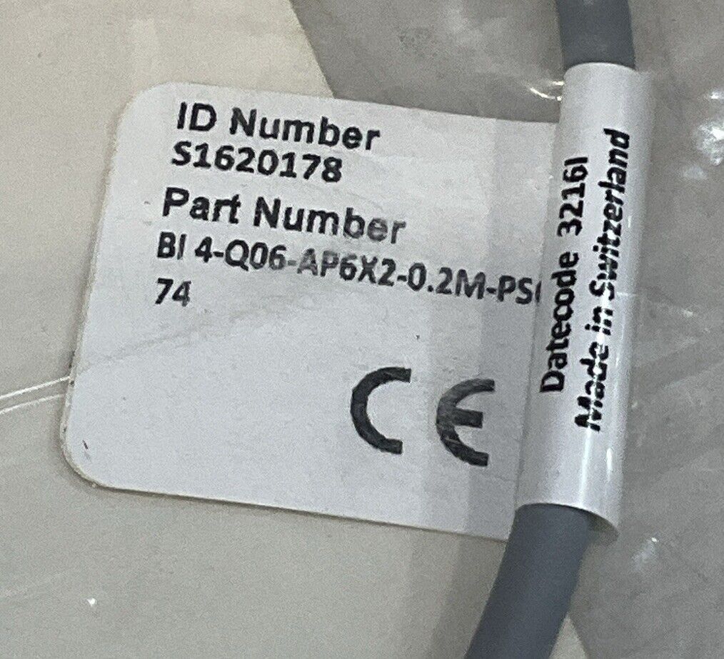 TURCK BI 4-Q06-AP6X2-0.2M-PSG 3M/S1174 INDUCTIVE RANGE SENSOR U3S