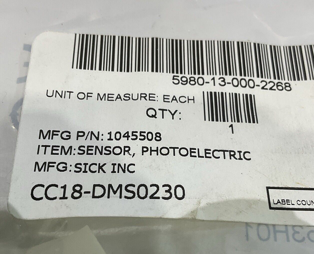 SICK ZL1-F2800S07 PHOTOELECTRIC SENSOR LOT OF 6 U3S
